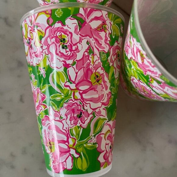 LILLY PULITZER May Flowers 14 Ounce To Go Tumblers 5 - Picture 5 of 11